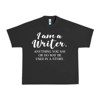 Pigment Black i am a writer Urban Heavy Tee - linhVisuals