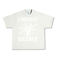 Pistachio i destroy silence drum set drummer gift Urban Heavy Tee - linhVisuals