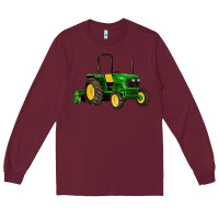Burgundy farm tractor Long Sleeve Tee - Artiststas