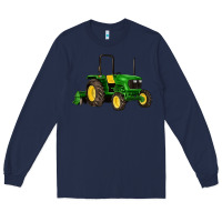Navy farm tractor Long Sleeve Tee - Artiststas