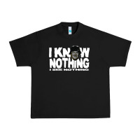 Black i know nothing Urban Heavy Tee - linhVisuals
