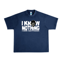 Navy i know nothing Urban Heavy Tee - linhVisuals