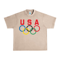 French Oak OLYMPIC RINGS Urban Heavy Tee - linhVisuals