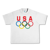 Lunar Rock OLYMPIC RINGS Urban Heavy Tee - linhVisuals