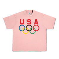 Salmon OLYMPIC RINGS Urban Heavy Tee - linhVisuals