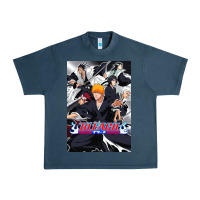 Midnight Navy Bleachs Anime Urban Heavy Tee - linhVisuals