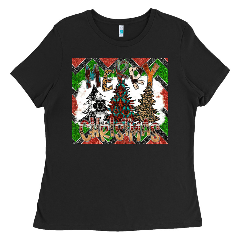 Merry Christmas Ladies Tee by CowhideDigitalArt | Teevron
