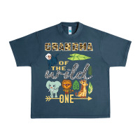 Midnight Navy grandma of the wild one zoo mother birthday safari jungle long sleeve Urban Heavy Tee - linhVisuals
