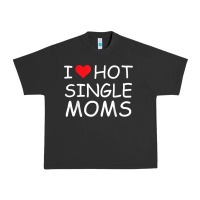 Pigment Black i love hot single moms tee red heart hot mother milf mommy t shirt Urban Heavy Tee - linhVisuals