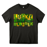 Asphalt Lucky and blessed St. Patricks Day Heavy Core Tee - FaDigitalArtStudio