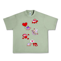 Oil Green valentines day turtles Urban Heavy Tee - linhVisuals