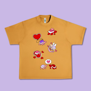 Valentines Day Turtles Urban Heavy Tee Designed By Linhvisuals