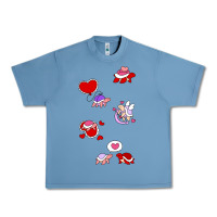 Pebble Blue valentines day turtles Urban Heavy Tee - linhVisuals