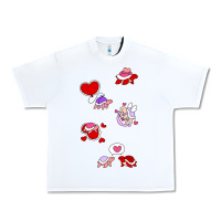 White valentines day turtles Urban Heavy Tee - linhVisuals