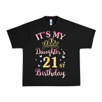 Black it's my daughter's 21st birthday happy to her mommy daddy t shirt Urban Heavy Tee - linhVisuals