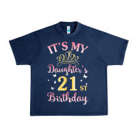 Navy it's my daughter's 21st birthday happy to her mommy daddy t shirt Urban Heavy Tee - linhVisuals