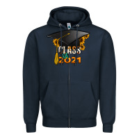 Navy Class of 2021 Zipper Hoodie - Jasminsmagicworld