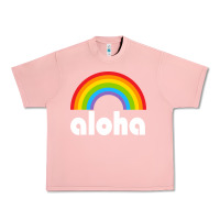 Salmon Aloha Rainbow Hawaii 808 Island Hawaiian Urban Heavy Tee - linhVisuals