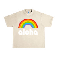 Sandshell Aloha Rainbow Hawaii 808 Island Hawaiian Urban Heavy Tee - linhVisuals