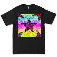 Black zebra glitter star seamless pattern Premium Tee - BundleAndBundleShop