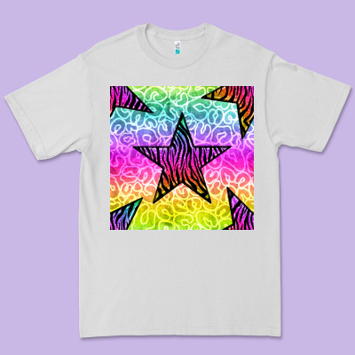 Zebra Glitter Star Seamless Pattern Premium Tee Designed By Bundleandbundleshop