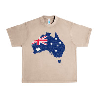 French Oak Australia Map Flag Drawing Line Art Urban Heavy Tee - linhVisuals