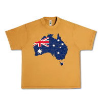 Peanut Butter Australia Map Flag Drawing Line Art Urban Heavy Tee - linhVisuals