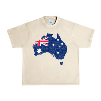 Sandshell Australia Map Flag Drawing Line Art Urban Heavy Tee - linhVisuals
