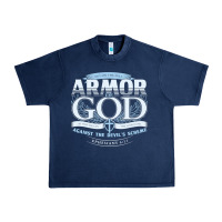 Navy armor of god bible verse scripture Urban Heavy Tee - linhVisuals