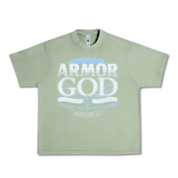Oil Green armor of god bible verse scripture Urban Heavy Tee - linhVisuals