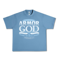 Pebble Blue armor of god bible verse scripture Urban Heavy Tee - linhVisuals