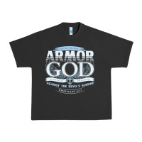 Pigment Black armor of god bible verse scripture Urban Heavy Tee - linhVisuals