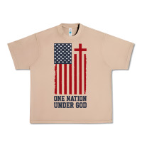 Burro american flag one nation under god Urban Heavy Tee - linhVisuals