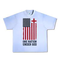 Grape Ice american flag one nation under god Urban Heavy Tee - linhVisuals
