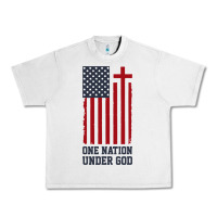 Lunar Rock american flag one nation under god Urban Heavy Tee - linhVisuals