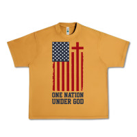Peanut Butter american flag one nation under god Urban Heavy Tee - linhVisuals