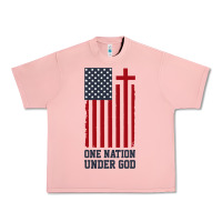 Salmon american flag one nation under god Urban Heavy Tee - linhVisuals