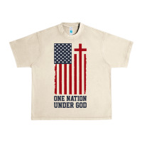 Sandshell american flag one nation under god Urban Heavy Tee - linhVisuals