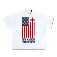 White american flag one nation under god Urban Heavy Tee - linhVisuals