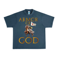 Midnight Navy armor of god ephesians bible verse Urban Heavy Tee - linhVisuals