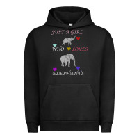 Pigment Black Just A Girl Who Loves Elephants Urban Hoodie - Bettercallsaul