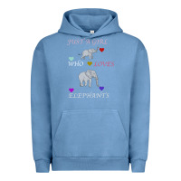 Pigment Pebble Blue Just A Girl Who Loves Elephants Urban Hoodie - Bettercallsaul