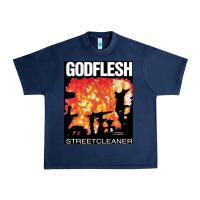 Navy GODFLESH Streetcleaner Urban Heavy Tee - linhVisuals