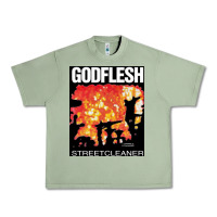 Oil Green GODFLESH Streetcleaner Urban Heavy Tee - linhVisuals