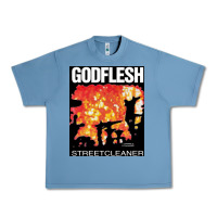 Pebble Blue GODFLESH Streetcleaner Urban Heavy Tee - linhVisuals