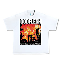 White GODFLESH Streetcleaner Urban Heavy Tee - linhVisuals