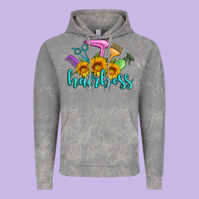 Hairboss Western Sunflowers Hairdresser Vintage Hoodie Designed By Artiststas