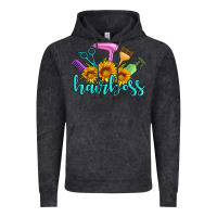 Vintage Black hairboss western sunflowers hairdresser Vintage Hoodie - Artiststas