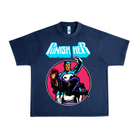 Navy superhero punish her Urban Heavy Tee - linhVisuals
