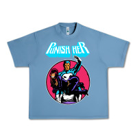 Pebble Blue superhero punish her Urban Heavy Tee - linhVisuals